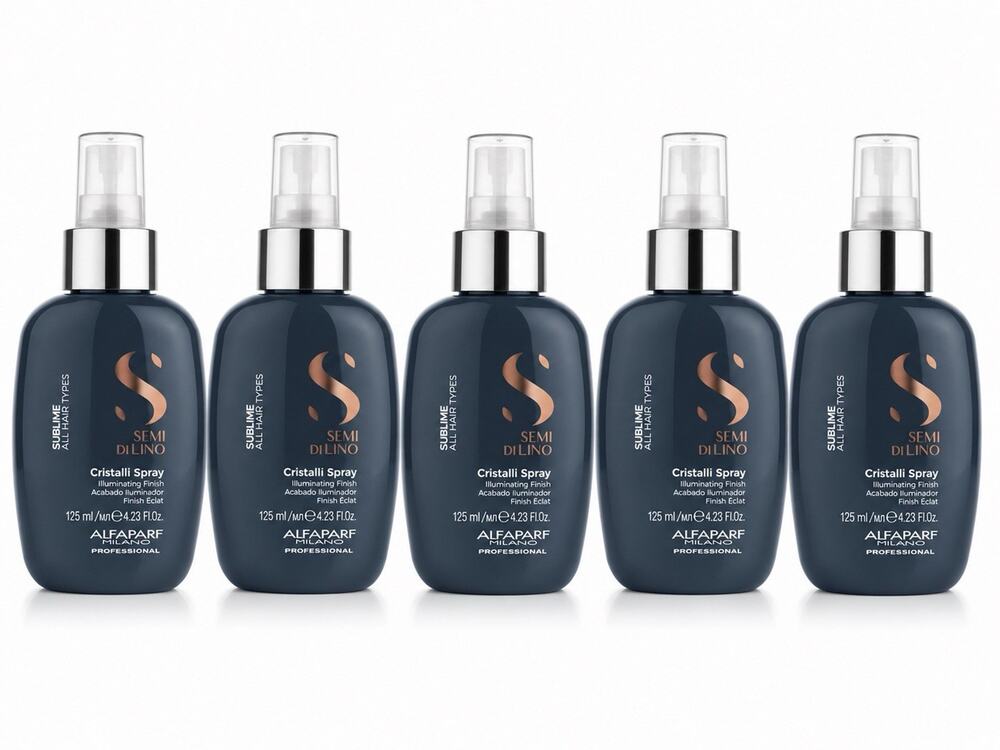 5x Alfaparf Semi Di Lino Sublime Cristalli Spray Illuminating Finish 4.23 oz